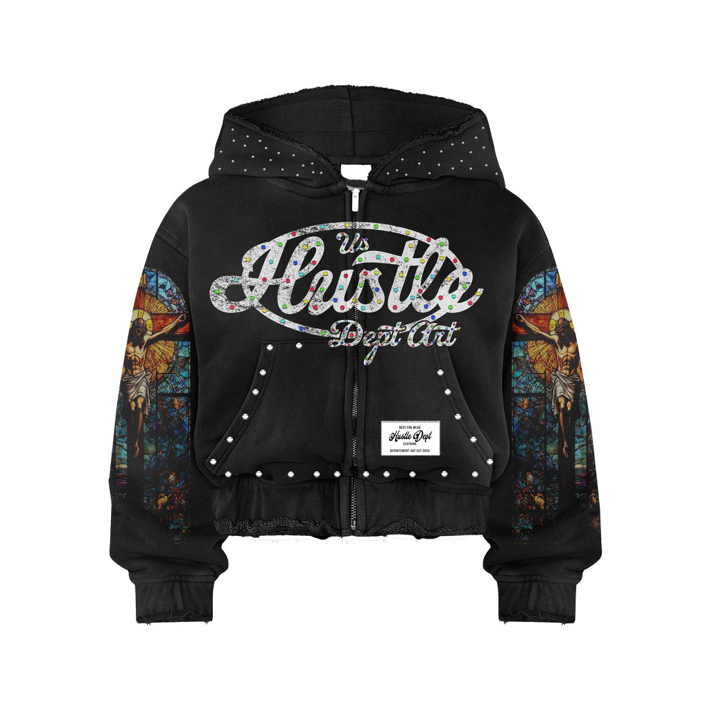 Hustle Zip Up Over Sized Hoodies