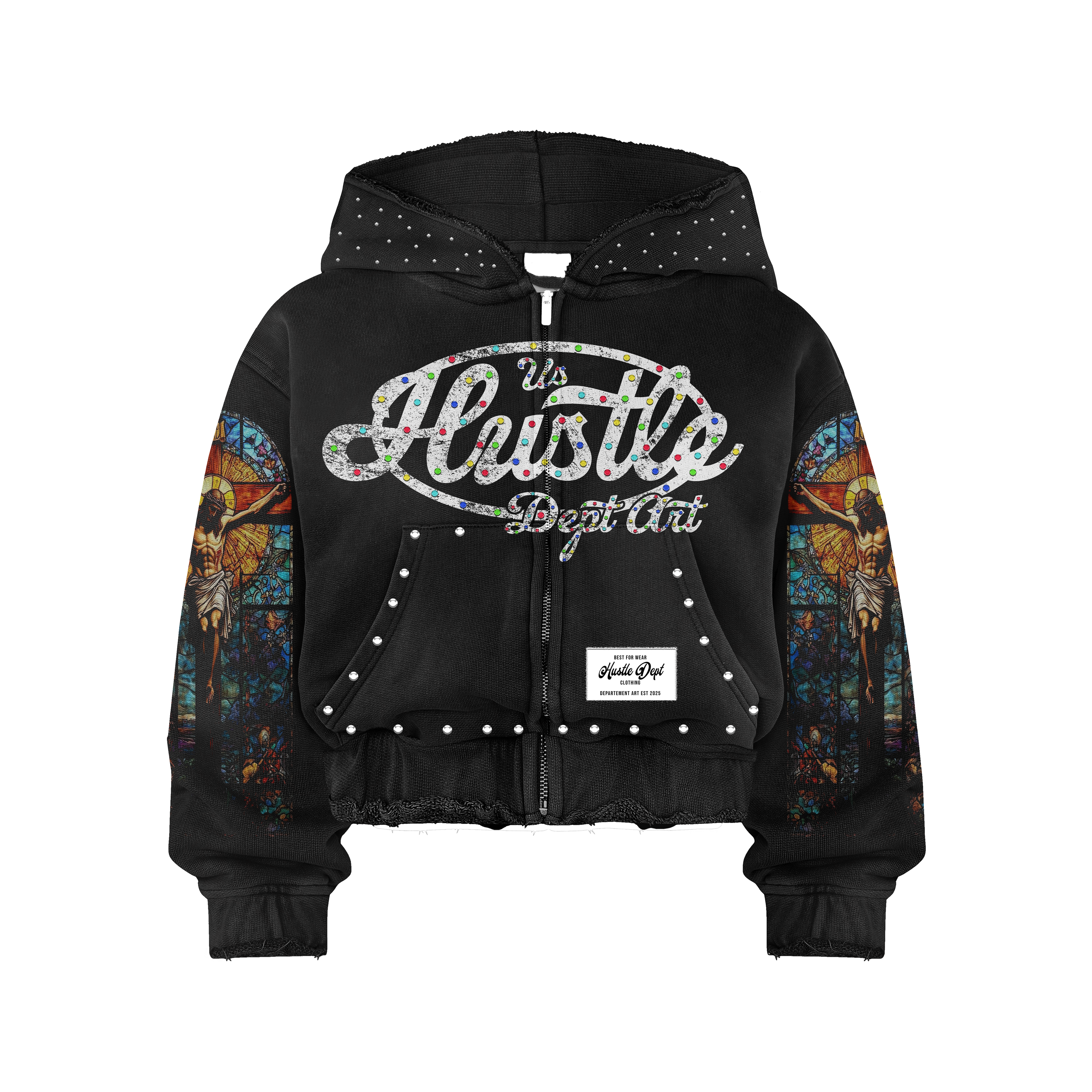 Hustle Zip Up Over Sized Hoodies